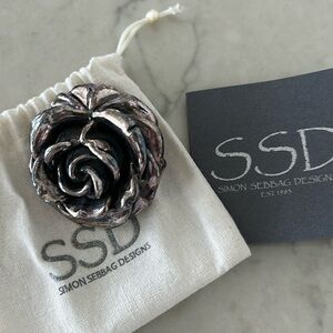 Simon Sebbag Designs Sterling silver rose pin
